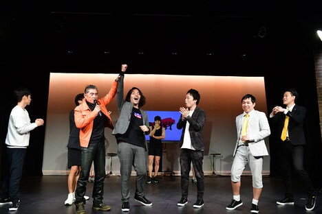 「energy～笑う筋肉～」の概要発表会見にて「e-1グランプリ」で優勝したのは見取り図・盛山。