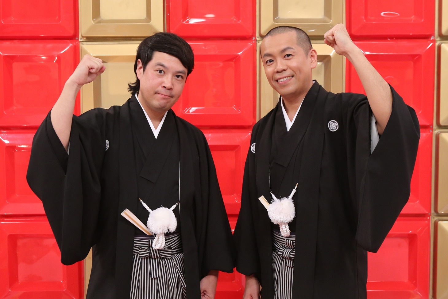 「日本で一番早いお笑いバトル！『フットンダ王決定戦2019』」MCのタカアンドトシ。(c)中京テレビ