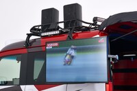 チュートリアル福田のカスタムカー「移動式バイクパーク フクダーランド」。