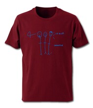 四千頭身のオフィシャルTシャツ（バーガンディ）。