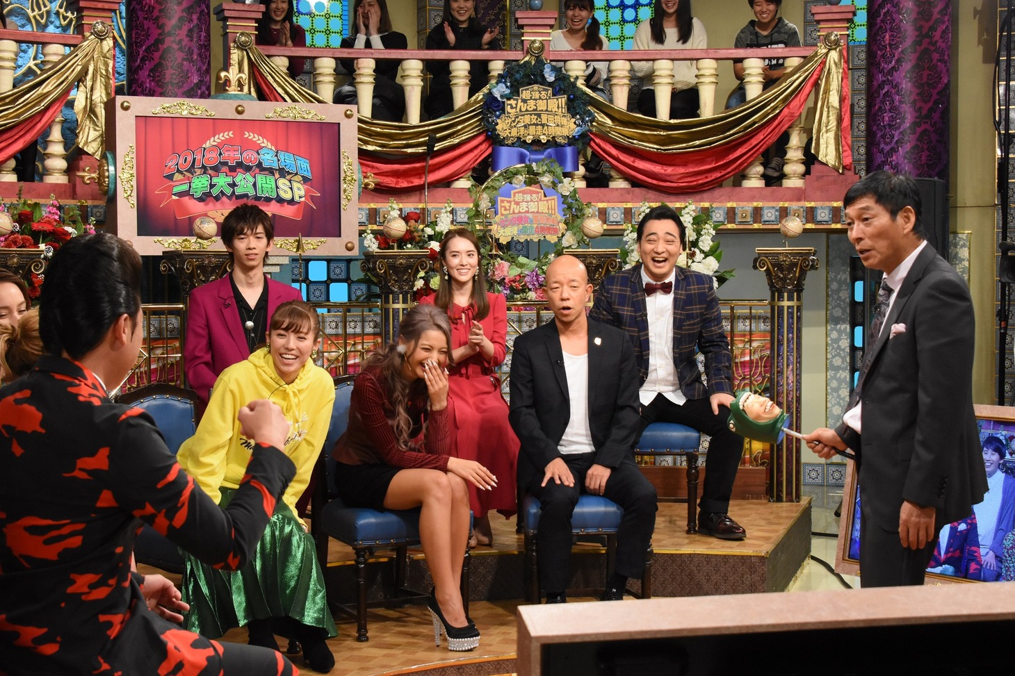 「超踊る！さんま御殿!! サンタ美女と菅田将暉、大泉洋が暴走4時間祭」のワンシーン。(c)日本テレビ