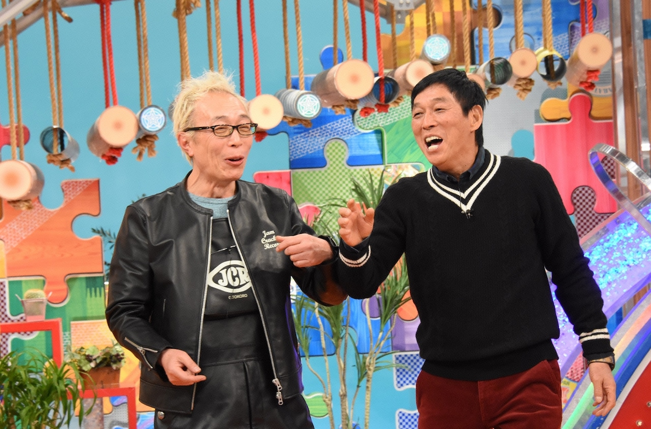 左から所ジョージ、明石家さんま。(c)日本テレビ