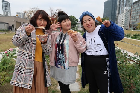 （左から）磯山さやか、アジアン馬場園、ゆりやんレトリィバァ。(c)関西テレビ