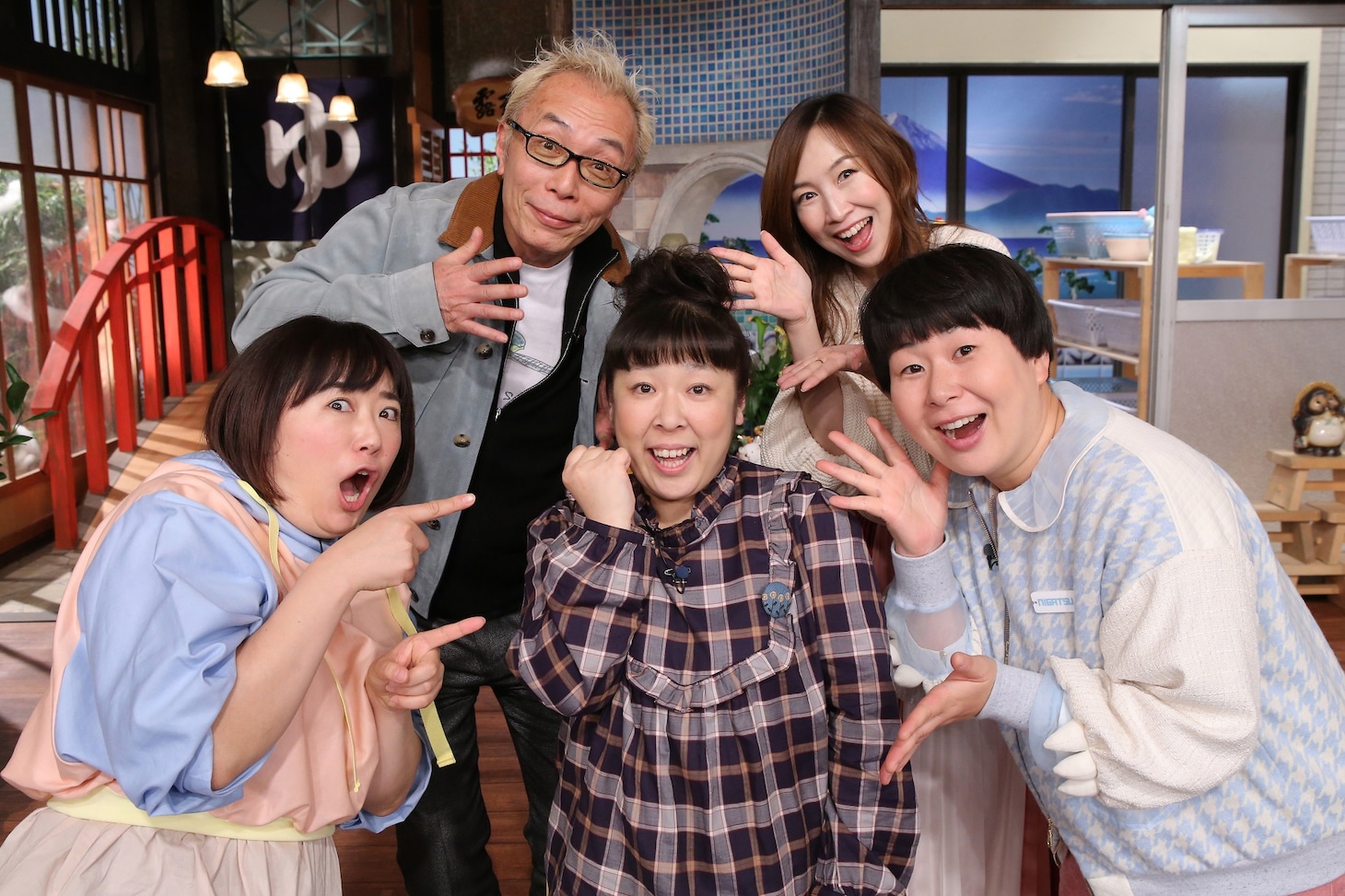 「はじめてのおつかい！爆笑！2019年大冒険スペシャル」に出演する所ジョージ、森口博子、森三中。