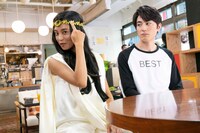 CM撮影中の様子。