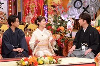 「今夜くらべてみました 超人気俳優もDA PUMPも直美も!!元日から超豪華3時間SP」スタジオパートのワンシーン。(c)日本テレビ