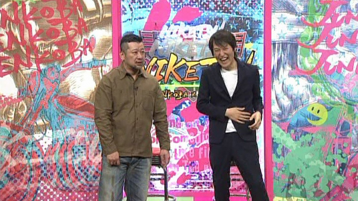 左からケンドーコバヤシ、千原ジュニア。(c)読売テレビ