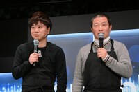 左から2丁拳銃・修二、木村祐一。