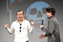 「今日何時入り？」と聞かれ「6時半、チャーハン！」と答えるジョイマン高木（左）。