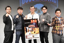 左からジャングルポケット斉藤、FUJIWARA藤本、ジョイマン高木、平成ノブシコブシ吉村、ダイアン津田。