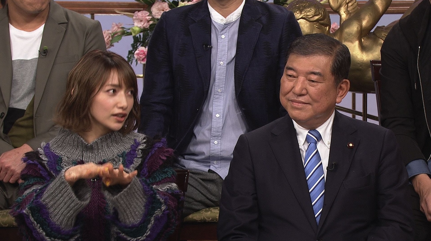 左から後藤真希、石破茂。(c)日本テレビ