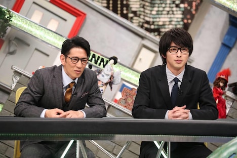 （左から）アンタッチャブル柴田、横浜流星。(c)フジテレビ