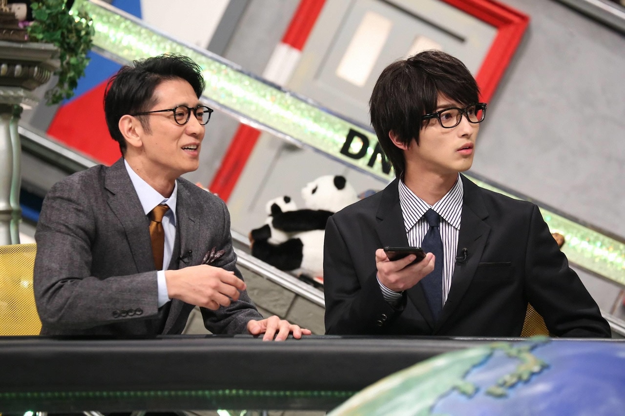 「全力！脱力タイムズ」に出演する（左から）アンタッチャブル柴田、横浜流星。(c)フジテレビ