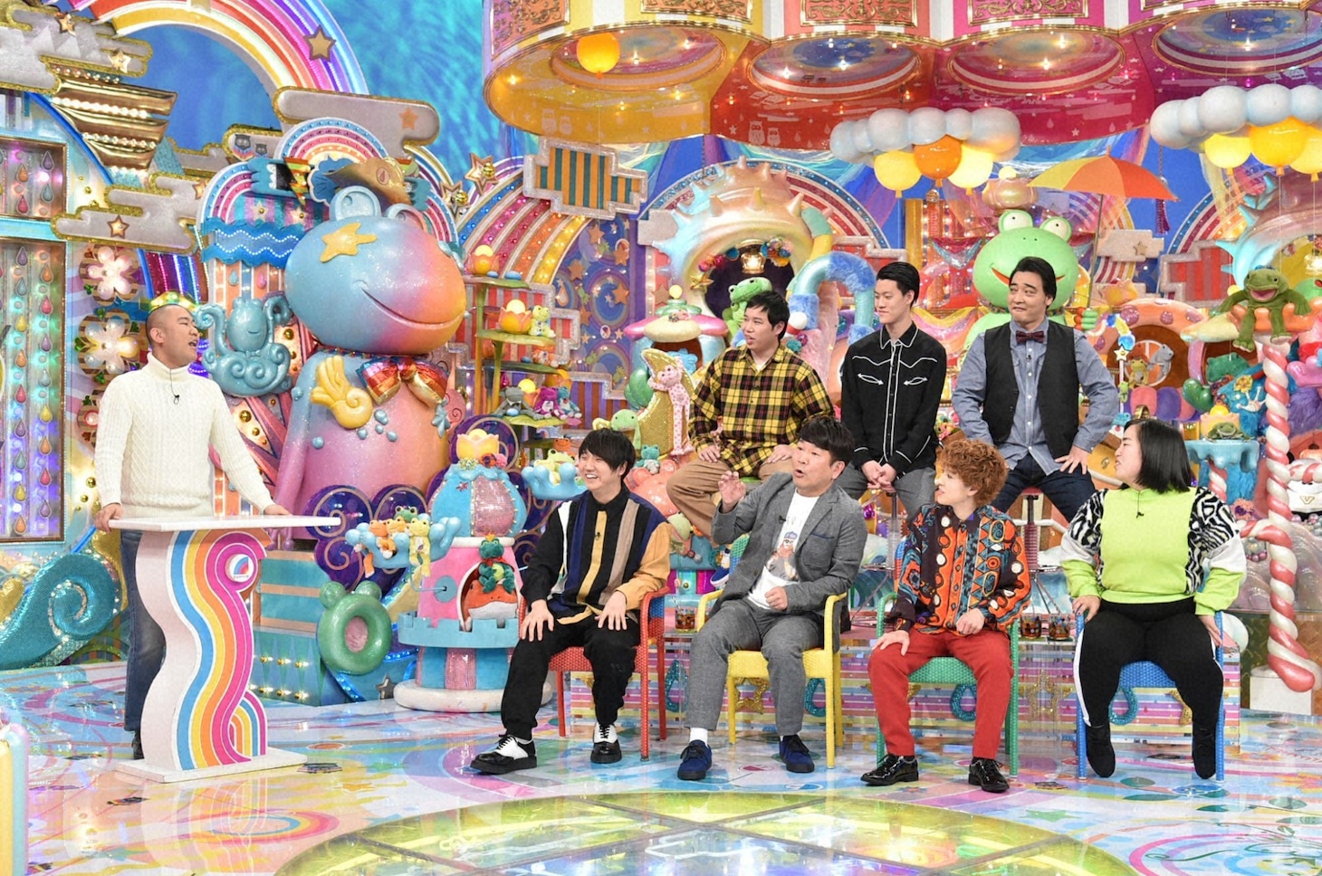 「アメトーーク！」の「ひんしゅく体験！ ナダル・アンビリバボー」の出演者たち。(c)テレビ朝日