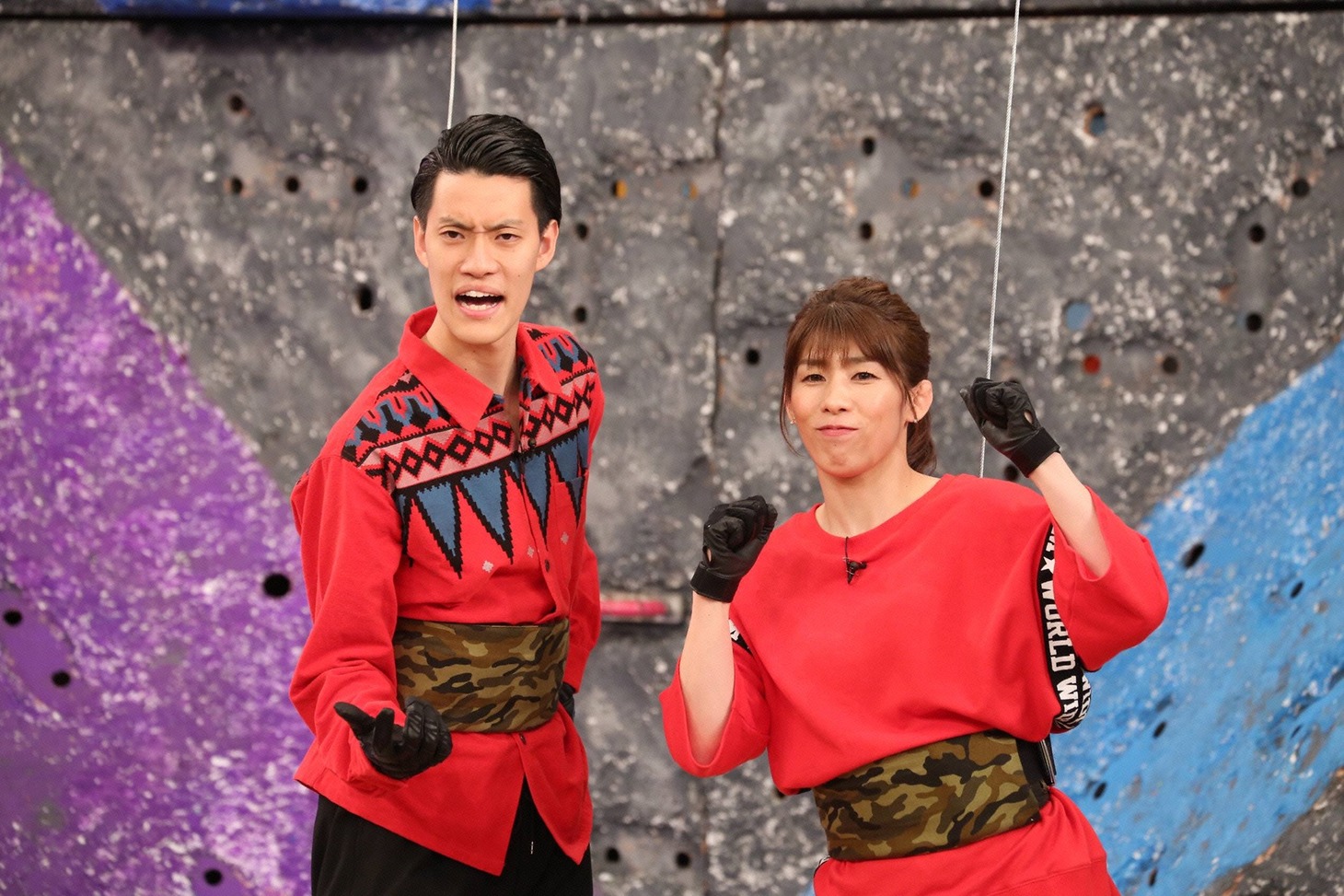 （左から）霜降り明星・粗品、吉田沙保里。(c)フジテレビ