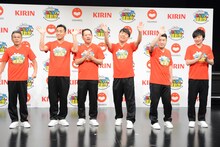 左から間寛平、石田靖、FUJIWARA、和牛。