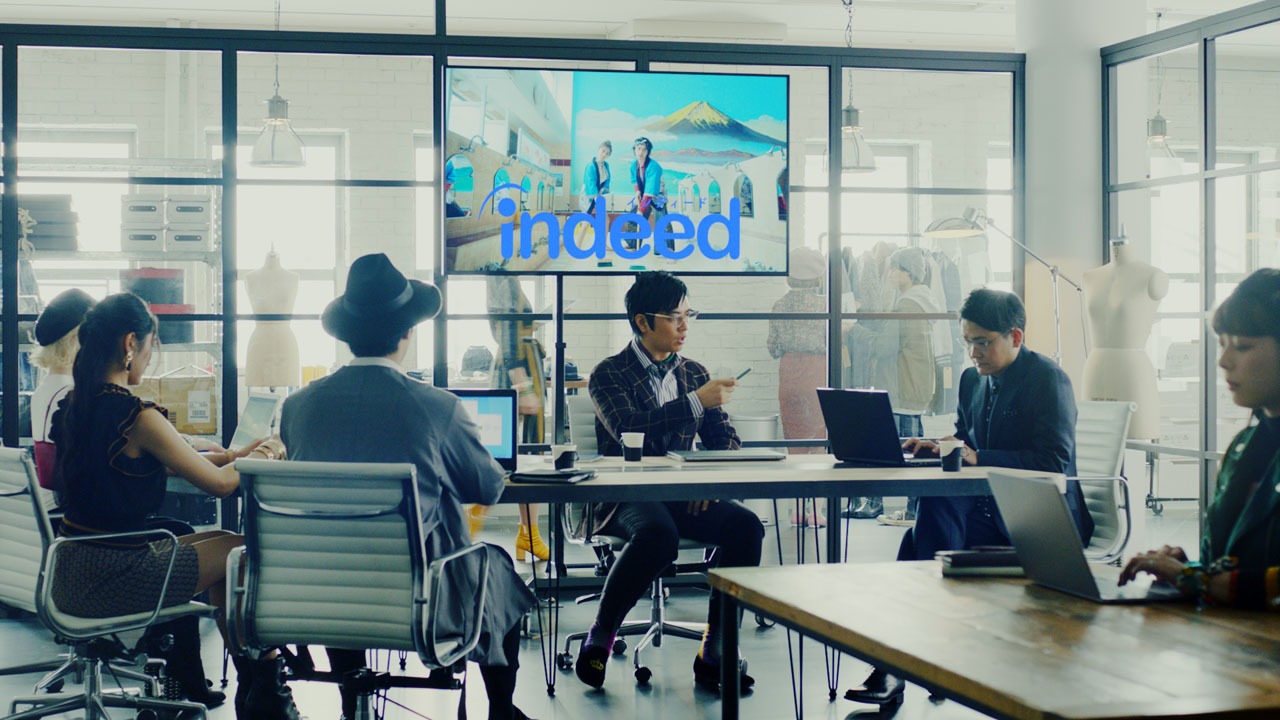 Indeedの新CM「「みんな使ってる」編より。