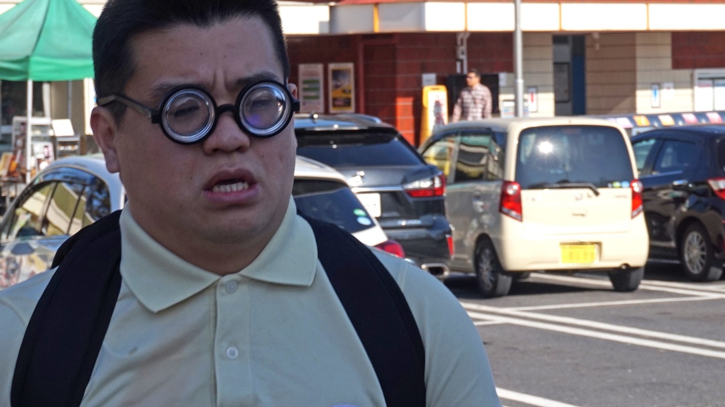 サービスエリアに突如現れたごろうさん。