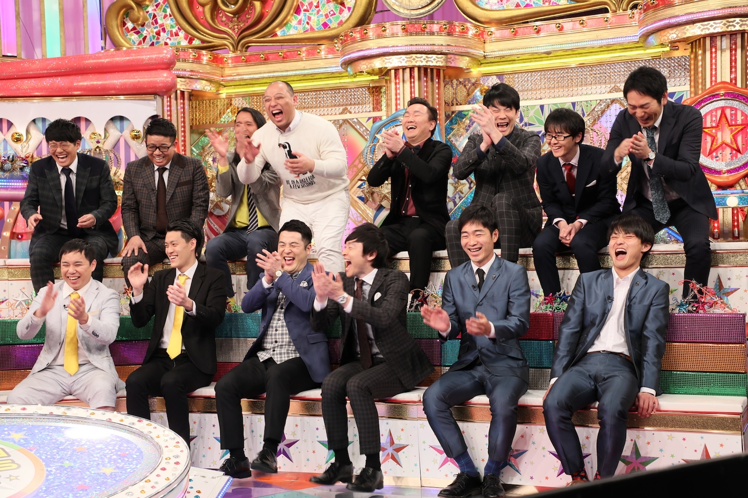 「金曜★ロンドンハーツ2時間スペシャル」に出演する「M-1グランプリ2018」ファイナリストたち。(c)テレビ朝日