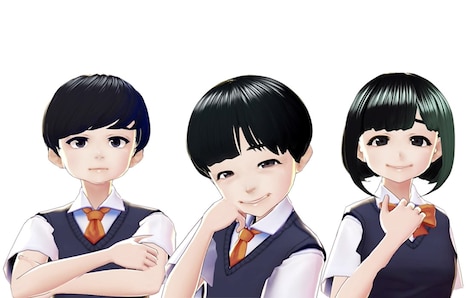 アバターになった（左から）小出祐介、バカリズム、夢眠ねむ。(c)日本テレビ