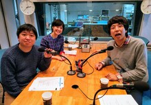 左からニッポンの社長・ケツ、喜多ゆかりアナウンサー、ニッポンの社長・辻。