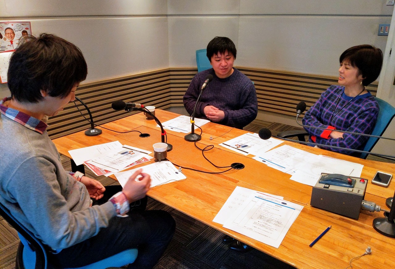 「オールナイト ニッポンの社長！」収録中の様子。