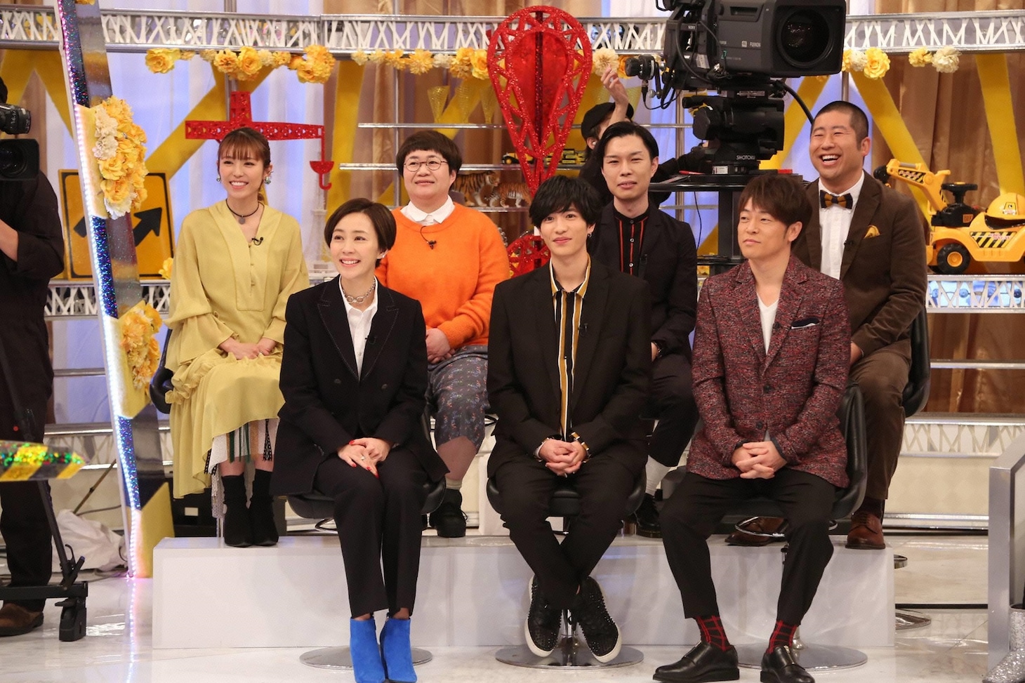 「土曜プレミアム『さんまのFNSアナウンサー全国一斉点検』」のパネラーたち。(c)フジテレビ