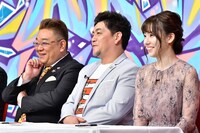 （左から）サンドウィッチマン、水野マーフィー波奈。(c)TBS