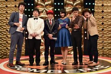 左からニッポンの社長、MICRO、望木聡子、たくろう。(c)メ～テレ