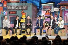 左からブラックマヨネーズ、ナイツ、カミナリ。(c)読売テレビ