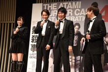 （左から）今泉佑唯、味方良介、NON STYLE石田、佐藤友祐。