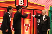 （左から）おいでやす小田、霜降り明星・粗品、ルシファー吉岡。(c)関西テレビ