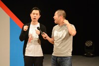 Aブロックを勝ち上がった瞬間のハライチ。