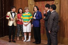 「ネタパレ」に出演する（左から）陣内智則、ガンバレルーヤ、永野、ミキ。(c)フジテレビ