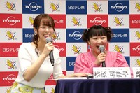 左から鷲見玲奈アナウンサー、柳原可奈子。