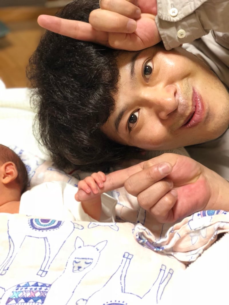 流れ星ちゅうえいと先日誕生した第1子となる女の子。