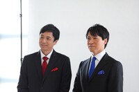 左からチュートリアル徳井 、桝太一アナウンサー。