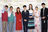 左からミキ、中川翔子、上村海成、遼河はるひ、佐野ひなこ、吉原雅斗。