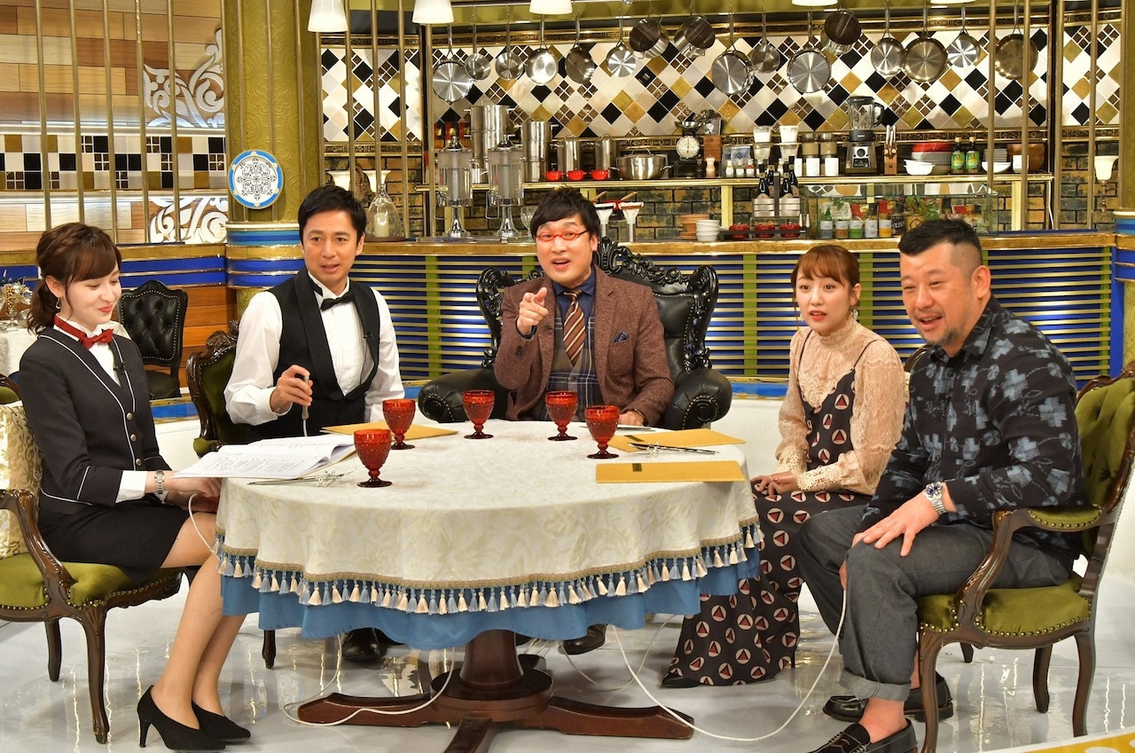 「人生最高レストラン」に出演する南海キャンディーズ山里（中央）ら。(c)TBS