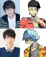 スターダスト上原を演じる花江夏樹（上）とスターダスト東沢を演じる西山宏太朗（下）。