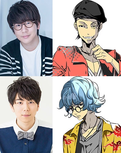 スターダスト上原を演じる花江夏樹（上）とスターダスト東沢を演じる西山宏太朗（下）。