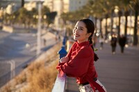 CM撮影中の様子。