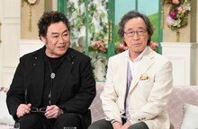 （左から）コロッケと武田鉄矢。(c)テレビ朝日