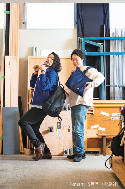 私物のバッグを紹介する見取り図（撮影：SATOSHI OMURA ）。