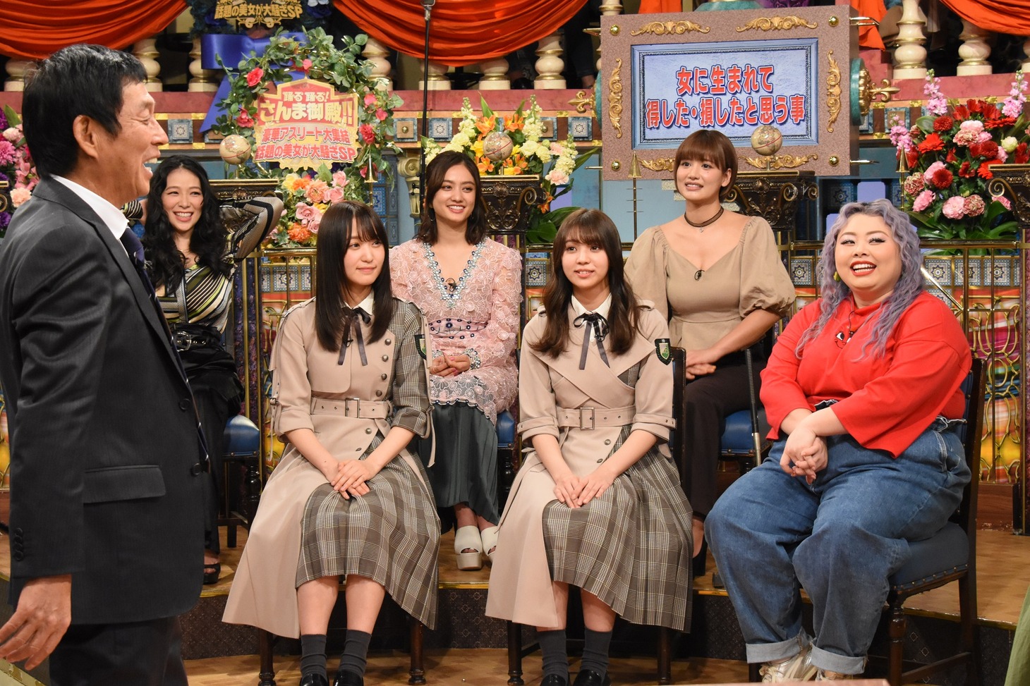 「踊る踊る！さんま御殿!!豪華アスリート大集結 話題の美女が大騒ぎSP」のワンシーン。(c)日本テレビ
