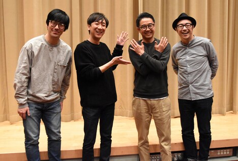 左から東京03豊本、東京03飯塚、おぎやはぎ矢作、東京03角田。