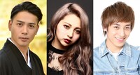 （左から）瀧川鯉斗、ゆきぽよ、EXIT兼近。