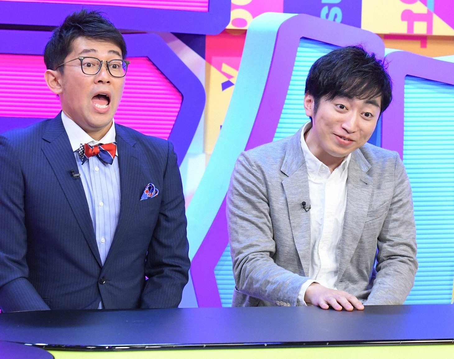 （左から）ビビる大木、羽田圭介。(c)TBS