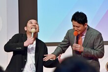 千鳥・大悟（左）が「大悟ちゃんカチン！」というギャグを披露したワンシーン。