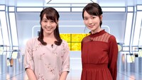 左から池谷麻依アナウンサー、小川紗良。(c)テレビ朝日